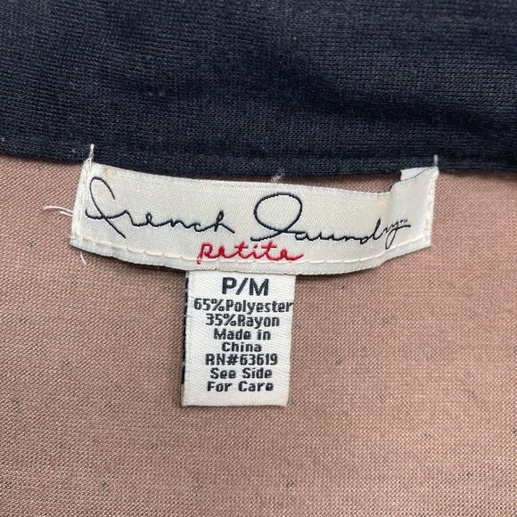 French Laundry Button Up Sleeveless Top Petite Medium w/Curved or Extended Hem - Picture 3 of 15